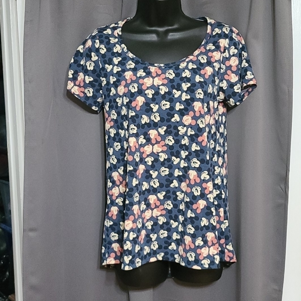 LuLaRoe Mickey‎ Mouse Simply Comfortable top sz XS